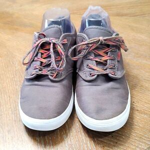 Vans Womens Grey Lace ups, with aztec laces, Size 8